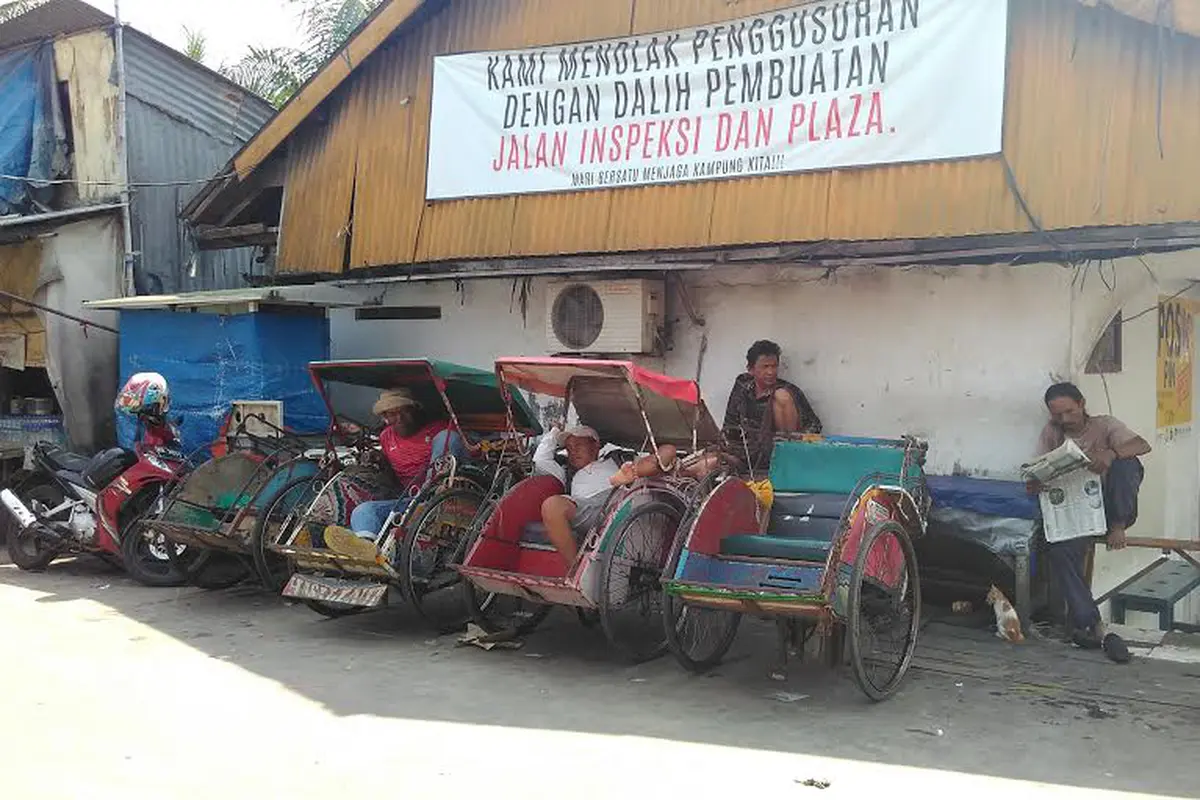Tukang becak di Jakarta Utara