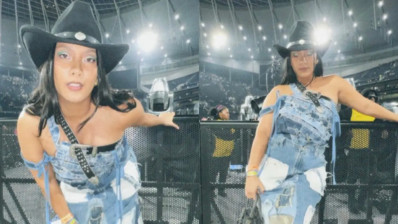 Penampilan Tara Basro saat konser Beyonce
