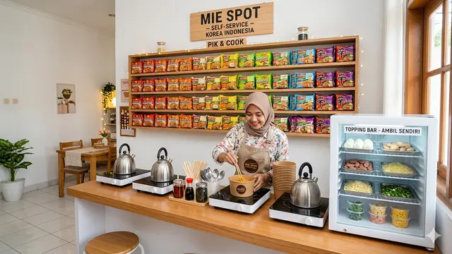 Kedai Mi Instan "Self-Service" ala Korea (Convenience Store Style)