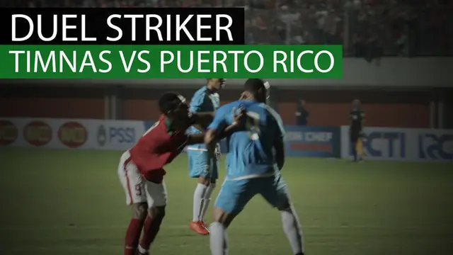 Berita video duel kasar striker Timnas Indonesia, Marinus Wanewar, dengan penyerang Puerto Rico, Hector Ramos.