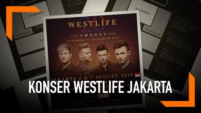 Konser Westlife di Indonesia resmi ditambah satu hari. Tiket tambahan akan dijual pada 2 April 2019.