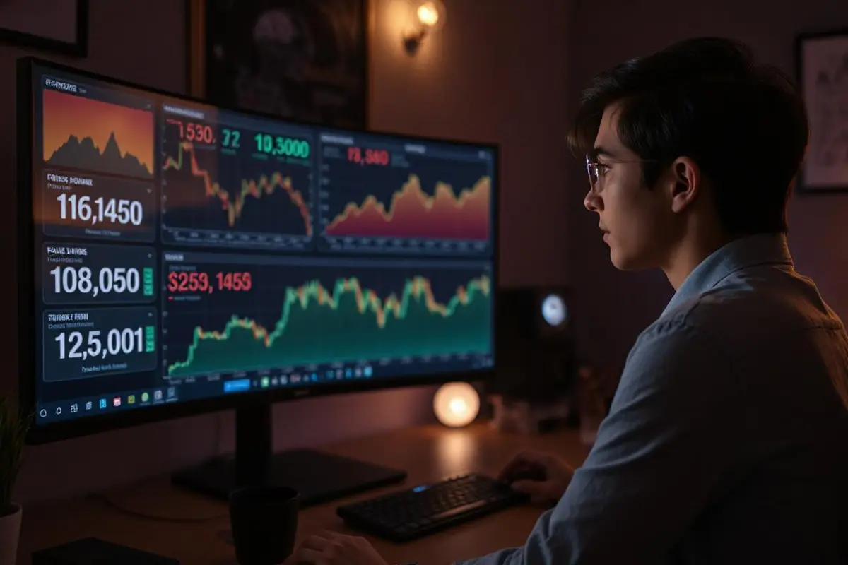 Ilustrasi harga kripto. (Foto by AI)