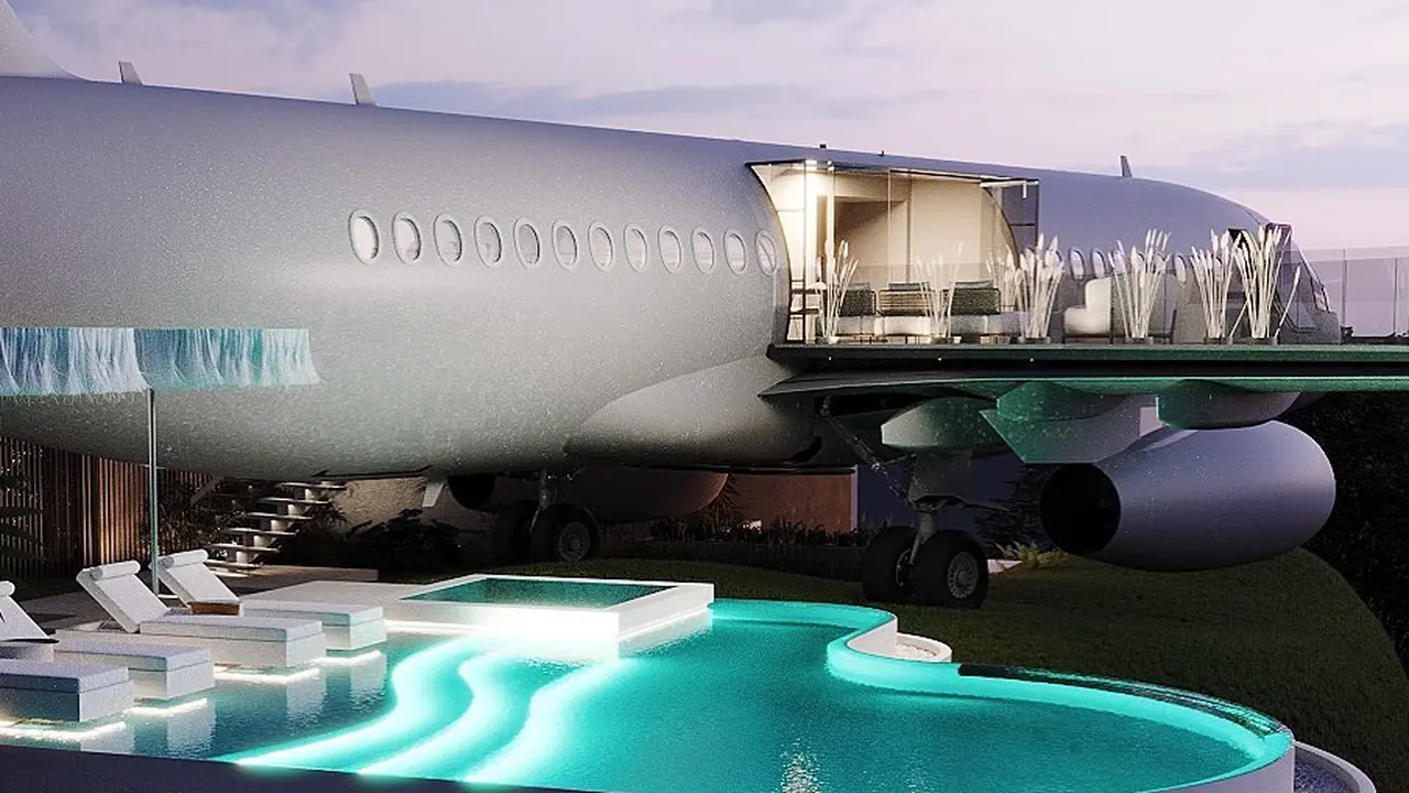 Pesawat Boeing 737 Kini Menjadi Vila Unik dan Mewah di Bali
