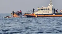 Polisi maritim mencari dua pelaut Indonesia yang hilang setelah insiden kapal nelayan di perairan lepas pantai barat daya Korea, Kamis (13/6/2024). (Mokpo Coast Guard)