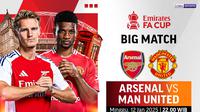 Jadwal big match FA Cup - 3rd Round: Arsenal vs Manchester United di Vidio. (sum. doc. vidio.com)