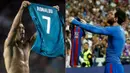 Kaleidoskop Bola.com 2017 : Persaingan Lionel Messi dan Cristiano Ronaldo. (AFP/Oscar Del Pozo/Stringer)