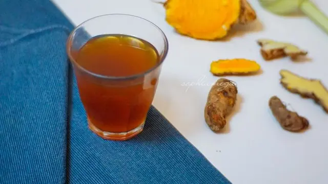 Ilustrasi Jamu Temulawak. (foto: Pinterest/Sophia Mega).