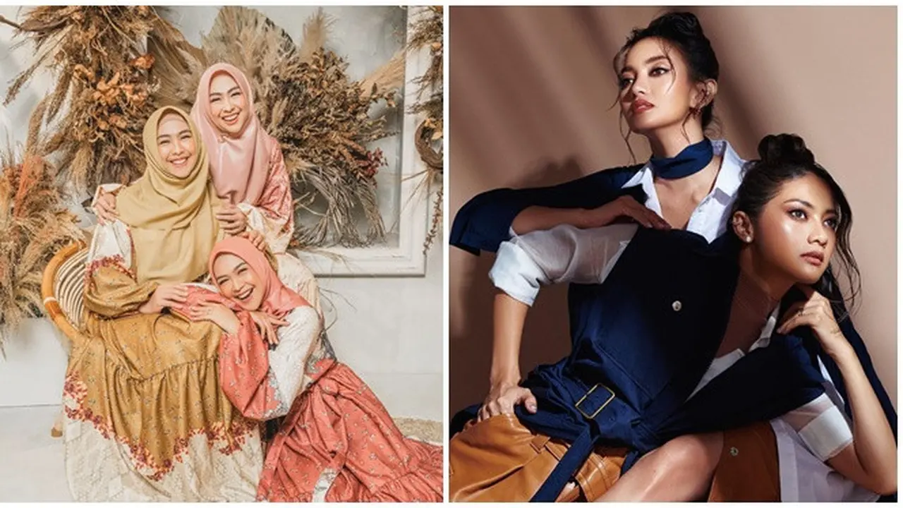 Potret 6 Kakak Adik Artis Saat Jalani Pemotretan, Bak Pinang Dibelah Dua