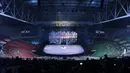 Suasana panggung jelang upacara pembukaan SEA Games 2019 di Philipine Arena Bulacan, Manila, Sabtu (30/11). Pesta olahraga se-Asia Tenggara ini akan berlangsung hingga 11 Desember. (Bola.com/M Iqbal Ichsan)