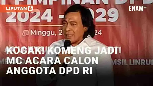 VIDEO: Momen Kocak Komeng Jadi MC Acara Deklarasi Paket Pimpinan DPD RI 2024-2029