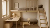 12 Inspirasi Desain Kamar Mezzanine di Rumah Minimalis, Hemat Ruang Tapi Tetap Estetik