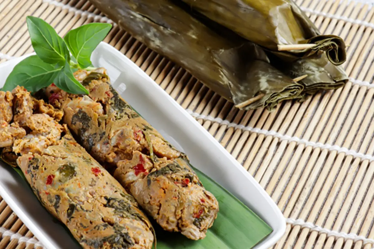 pepes udang bumbu kacang