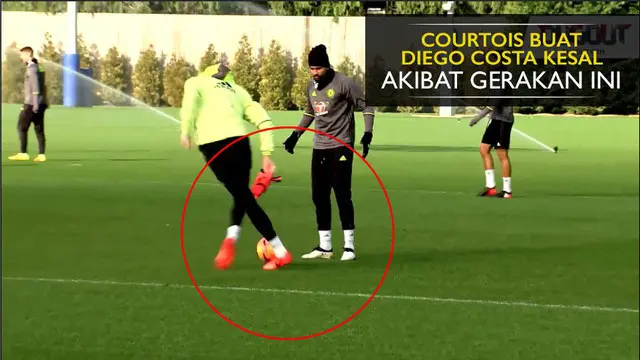 Gerakan Courtois Ini Buat Diego Costa Kesal