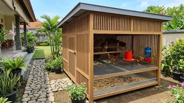 Inspirasi Desain Kandang Ayam Tertutup Tapi Tetap Sirkulasi Udara Maksimal.