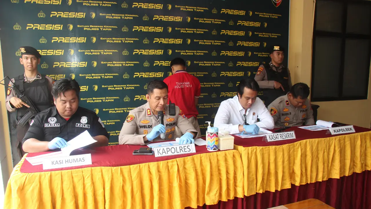 Pelaku pembunuhan anak punk di Kalsel (Liputan6.com/Aslam Mahfuz)