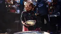 Ancaman kelaparan di Gaza masih terus berlanjut, seiring berkurangnya bantuan dan menjelang musim dingin. (BASHAR TALEB/AFP)