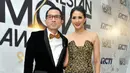 Aktor Lukman Sardi didampingi sang istri, Pricillia Pullunggono saat menghadiri ajang Indonesia Movie Award (IMA) 2015 di Balai sarbini, Jakarta, Senin (18/5) malam. (Liputan6.com/Panji Diksana)