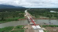 Proyek Tol Padang-Sicincin sepanjang 36 km dan Tol Sigli-Banda Aceh Seksi I Padang Tidji-Seulimum sepanjang 25 km yang dibangun oleh PT Hutama Karya (Persero). (Dok HK)