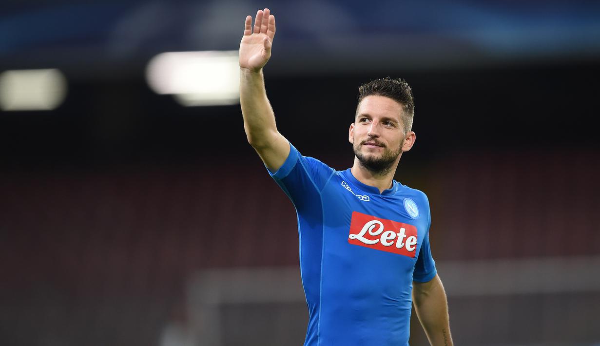 4. Dries Mertens (Napoli) - 7 Gol (4 Penalti). (AFP/Filippo Monteforte)