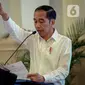 Presiden Joko Widodo memberikan sambutan saat membuka rapat kerja Kementerian Perdagangan 2020 di Istana Negara, Jakarta, Rabu (4/3/2020). Jokowi mengingatkan jajaran Kemendag agar segera mencari jalan keluar dari krisis yang disebabkan oleh virus corona (covid-19). (Liputan6.com/Faizal Fanani)