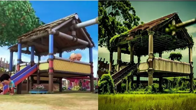 5 Potret Kampung Upin Ipin Versi 'Sad Vibes', Netizen: Malah Terkesan Horor