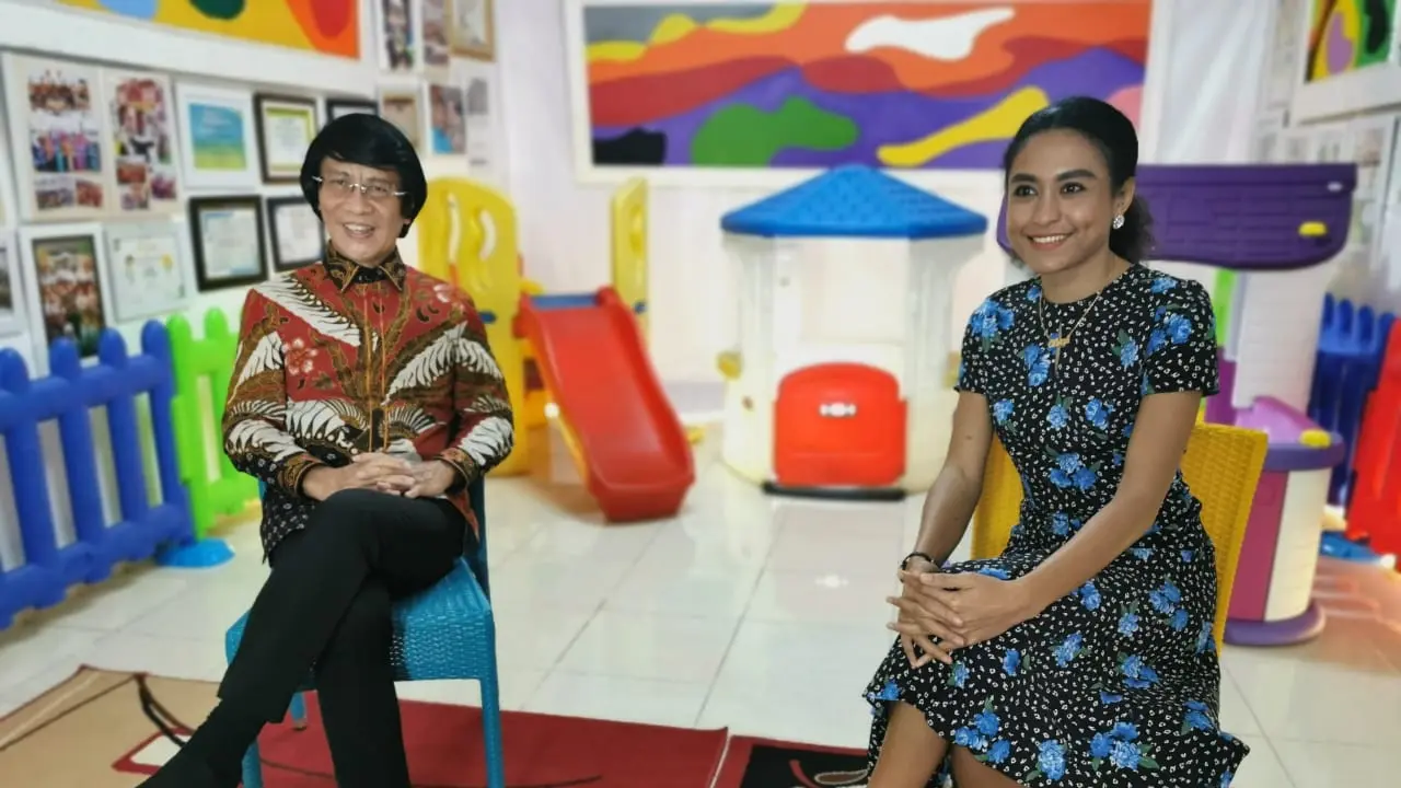 Olvah Alhamid bersama Kak Seto