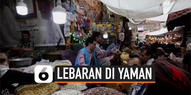 VIDEO: Sudut Kota di Yaman Mulai Ramai Jelang Idul Fitri