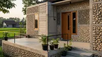 7 Contoh Rumah Desa Kombinasi Batu Alam dan Semen Ekspos, Perpaduan Keindahan dan Kekuatan