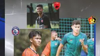 Liga 1 - Pemain BRI Liga 1: Tito Hamzah (Arema FC), Muhammad Ridwan (Persik Kediri), dan Prince Kallon (PSM Makassar) (Bola.com/Adreanus Titus)