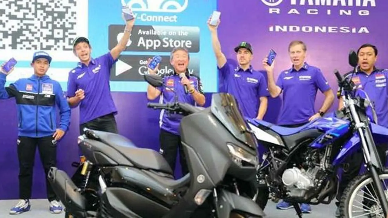 Gandeng Valentino Rossi dan Maverick Vinales, Yamaha Akhirnya Launching Aplikasi Y-Connect