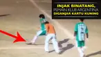 Video pemain sepak bola divisi 2 Liga Argentina menginjak binatang yang masuk ke lapangan buat wasit beri kartu kuning.