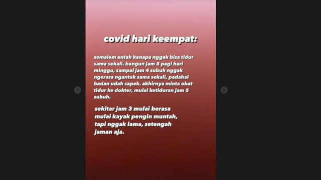 Hari Keempat Covid-19, Arief Muhammad Hilang Indra Penciuman dan Perasa Hingga Kesulitan Tidur. (instagram.com/ariefmuhammad)