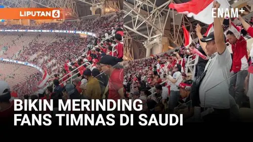Bikin Merinding Aksi Suporter Timnas Indonesia di Stadion King Abdullah
