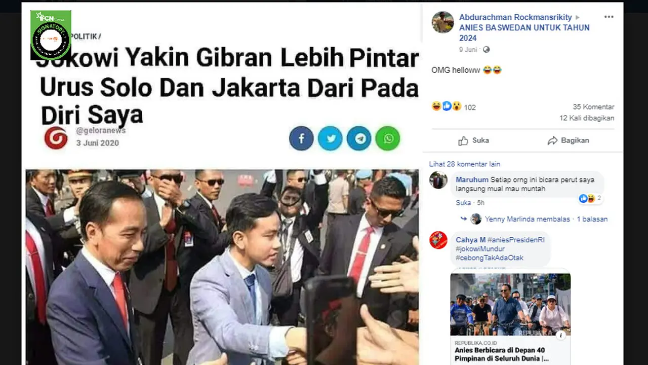 Penelusuran klaim Jokowi yakin Gibran lebih pintar urus Solo dan Jakarta dari pada dirinya