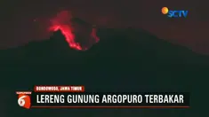 Menurut warga api mulai terlihat sejak Sabtu siang yang ditandai dengan kepulan asap di lereng gunung.