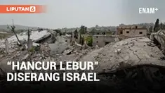 Aita al-Shaab, sebuah desa kecil di selatan Lebanon, hancur lebur akibat serangan udara Israel. Toko-toko dan rumah-rumah rata dengan tanah, sementara penduduk setempat berusaha mengumpulkan barang-barang mereka dari puing-puing.