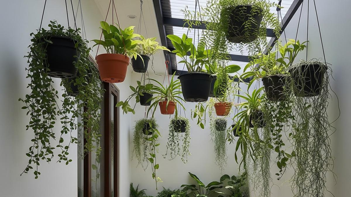 12 Model Teras Sempit Nuansa Alami dengan Pot Tanaman Gantung yang Memukau, Kekinian di 2026