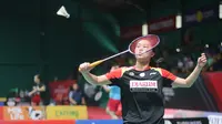 Tunggal putri PB Djarum Jolin Angelia saat berlaga di pertandingan terakhir fase penyisihan Grup Y Putri U17 Superliga Junior 2023 di GOR Djarum, Magelang, Jawa Tengah, Rabu (10/5/2023). (foto: istimewa)