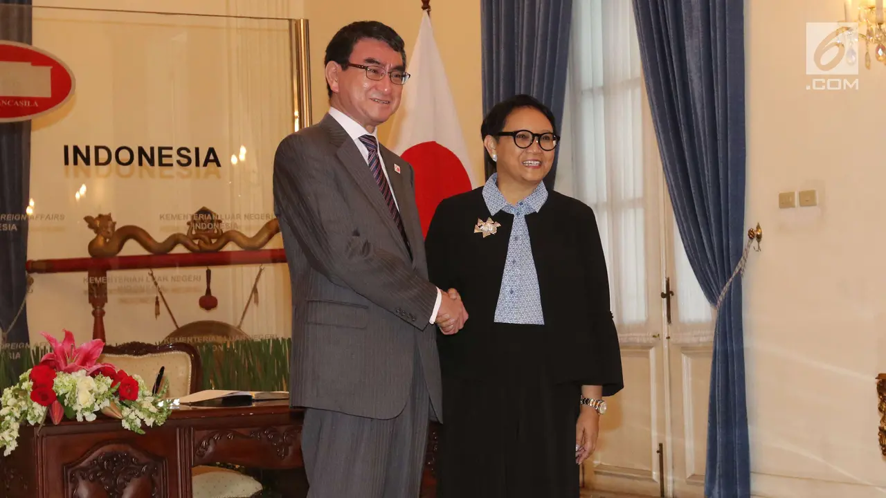 Menlu Retno Terima Kunjungan Menlu Jepang