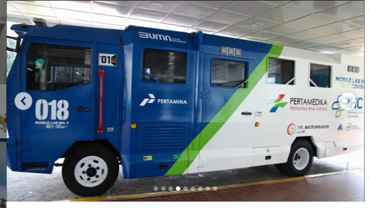 Mobile Laboratorium tes PCR. Dok Kementerian BUMN