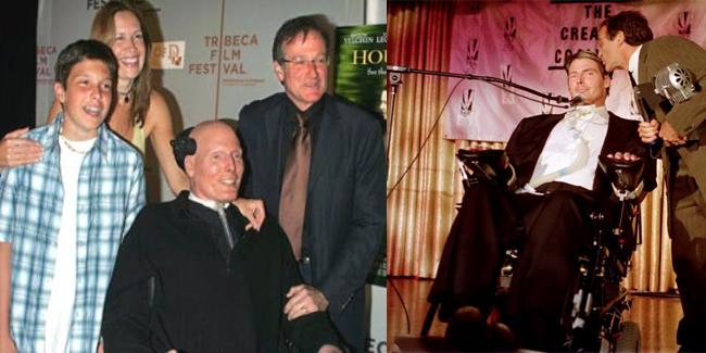 Christopher Reeve lumpuh setelah menjadi korban tabrakan pada tahun 1995. Williams tidak pernah meninggalkannya. Source nedhardy
