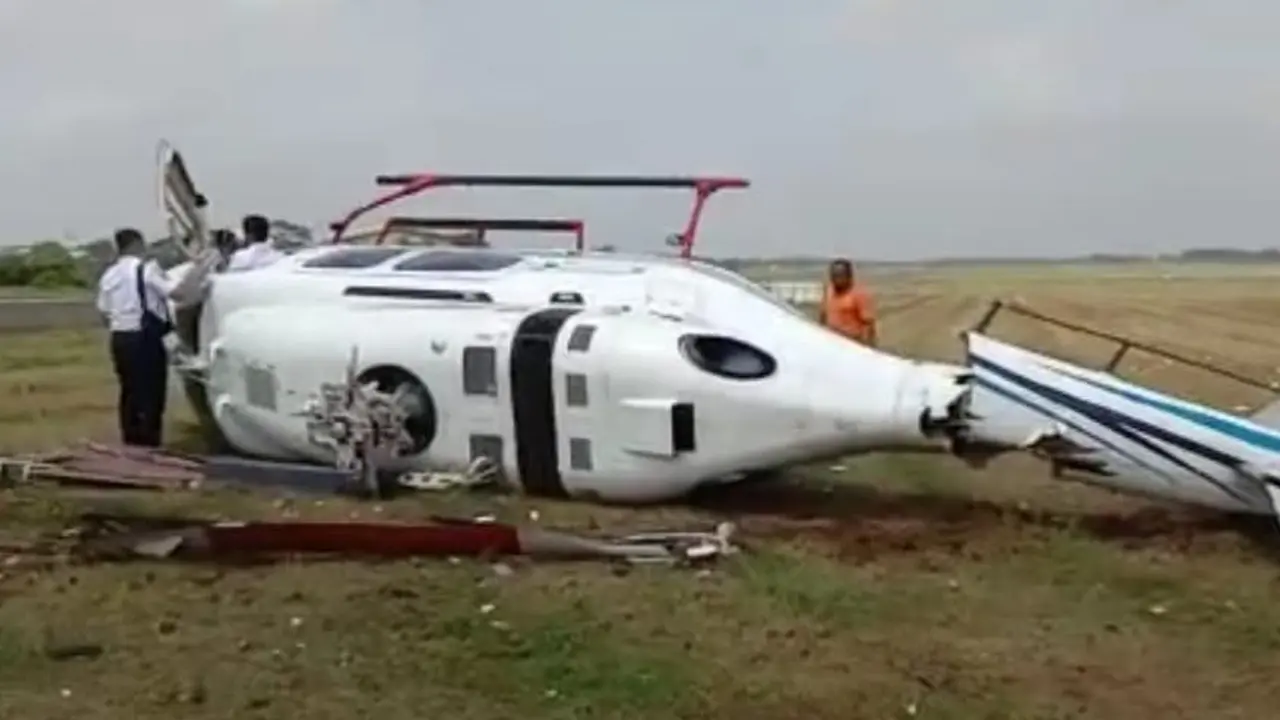 Helikopter milik BBKFP kecelakaan di Curug, Tangerang