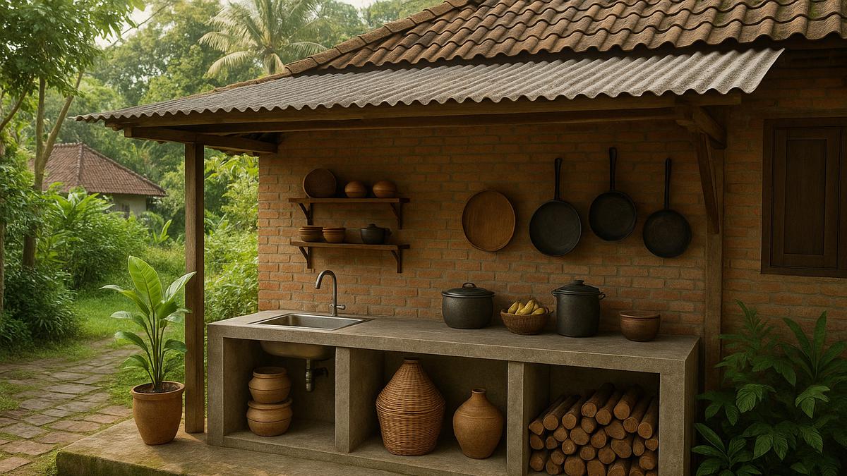 7 Model Dapur Belakang Rumah di Kampung yang Sederhana Tapi Elegan
