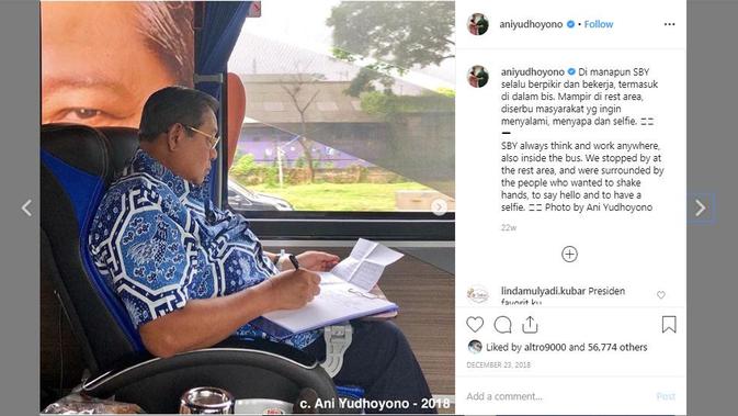 Hasil jepretan Ani Yudhoyono yang diunggah melalui akun Instagramnya. (Instagram @aniyudhoyono)