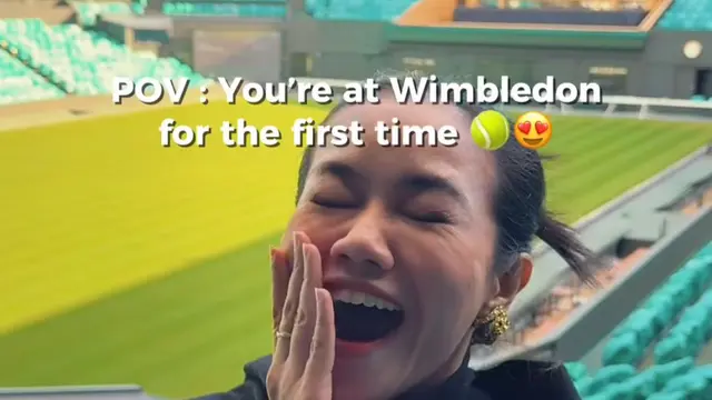 Ekspresi haru Yura Yunita di Wimbledon. (credit:instagram.com/yurayunita)