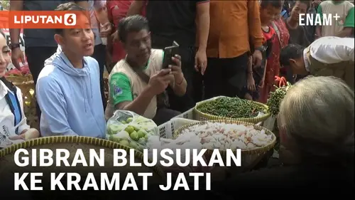 VIDEO: Usai Debat Cawapres, Gibran Rakabuming Raka ke Pasar Induk Kramat Jati