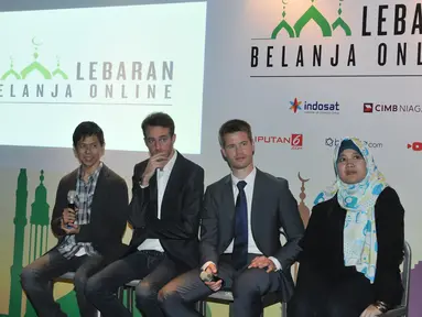 Para praktisi online saat menghadiri acara di acara Lebaran Belanja Online, Jakarta, Selasa (23/6/2015). Kampanye ini untuk meningkatkan ketertarikan konsumen berbelanja online. (Liputan6.com/Herman Zakharia) 