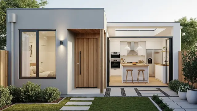 Desain Rumah 1 Lantai Ukuran 6x10 dengan 3 Kamar dan 1 Kamar Mandi (AI)