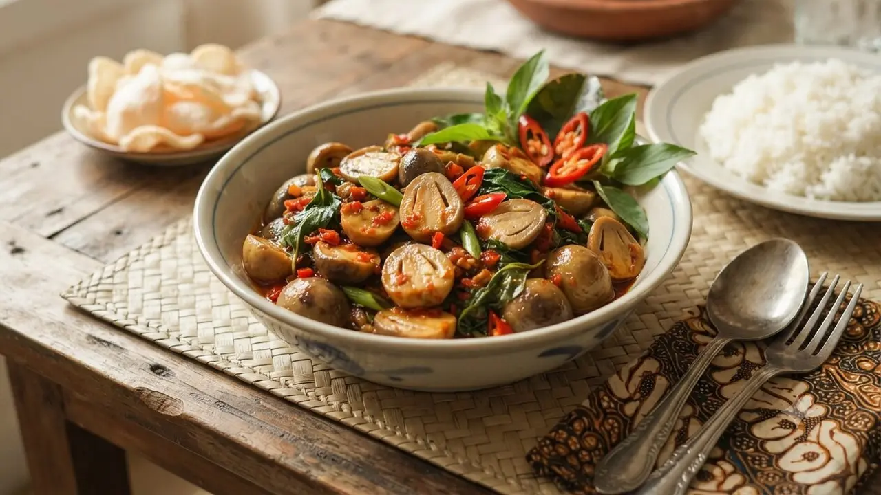 Resep Tumis Jamur Merang dan Kemangi