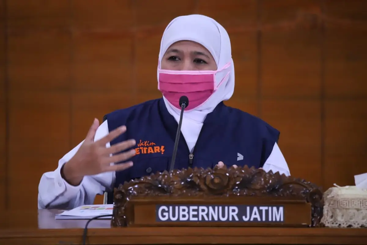 Gubernur Jawa Timur Khofifah Indar Parawansa. (Dian Kurniawan/Liputan6.com)